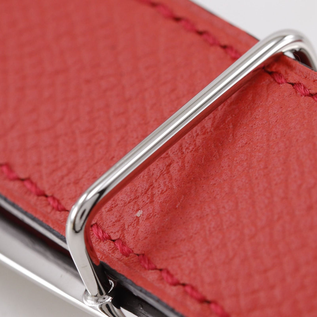 Hermes Rival Reversible Swift Veau Metal Red Belt — view 9