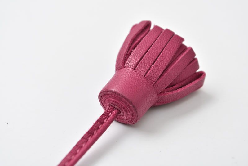 Hermes Book Mark Charm Carmenchita Grand Pompon 23 Pink Keychain — view 3
