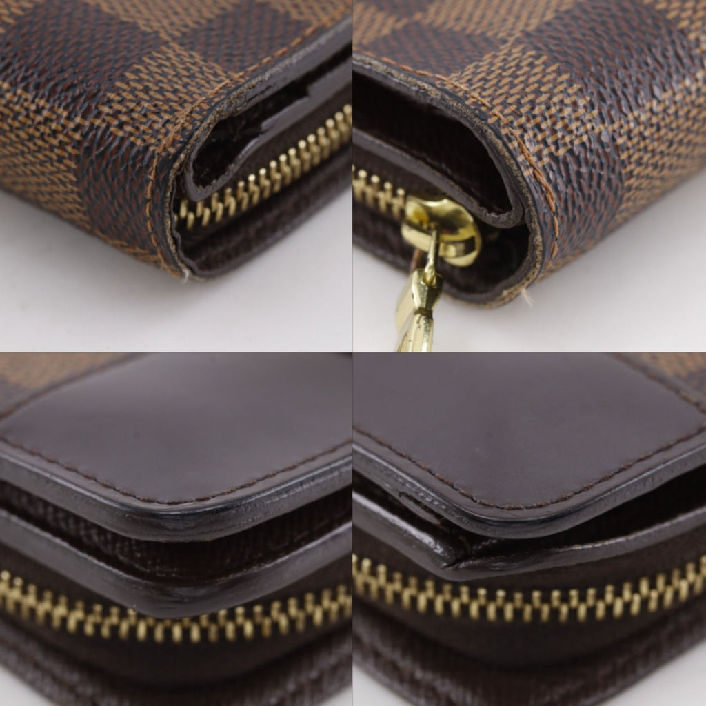 Louis Vuitton Compact Zip Damier Canvas Brown Bifold Wallet — view 4