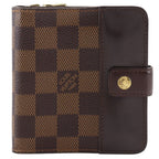 Louis Vuitton Compact Zip Damier Canvas Brown Bifold Wallet