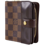 Louis Vuitton Compact Zip Damier Canvas Brown Bifold Wallet — view 2