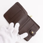 Louis Vuitton Compact Zip Damier Canvas Brown Bifold Wallet — view 5