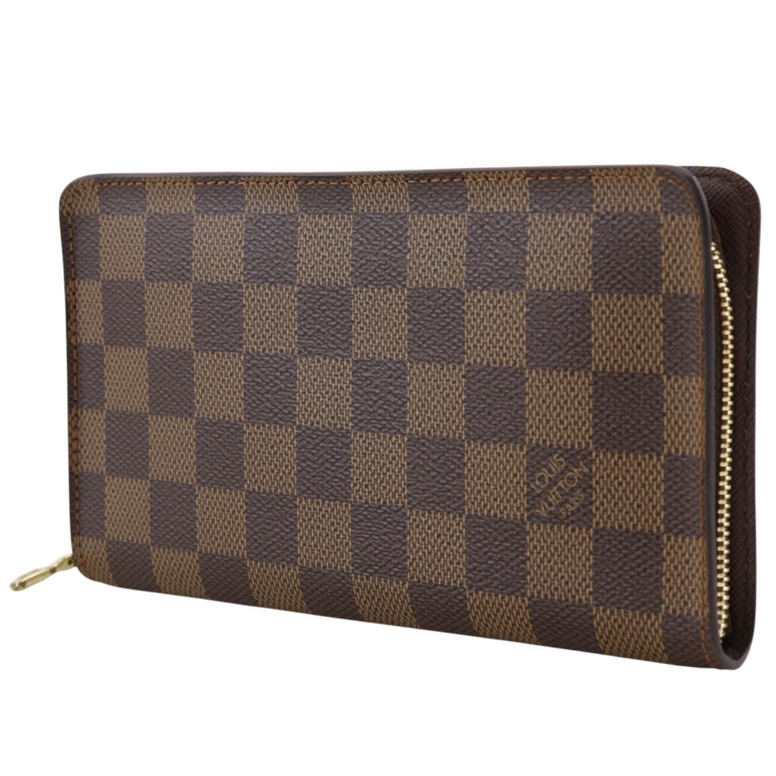 Louis Vuitton Porte-Monnaie Zip Around Damier Canvas Brown — view 2