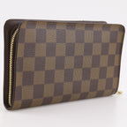 Louis Vuitton Porte-Monnaie Zip Around Damier Canvas Brown — view 3