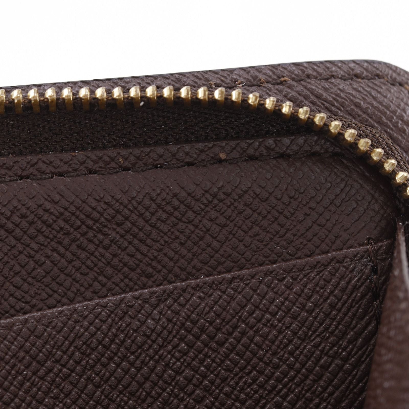 Louis Vuitton Porte-Monnaie Zip Around Damier Canvas Brown — view 8
