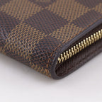 Louis Vuitton Porte-Monnaie Zip Around Damier Canvas Brown — view 5