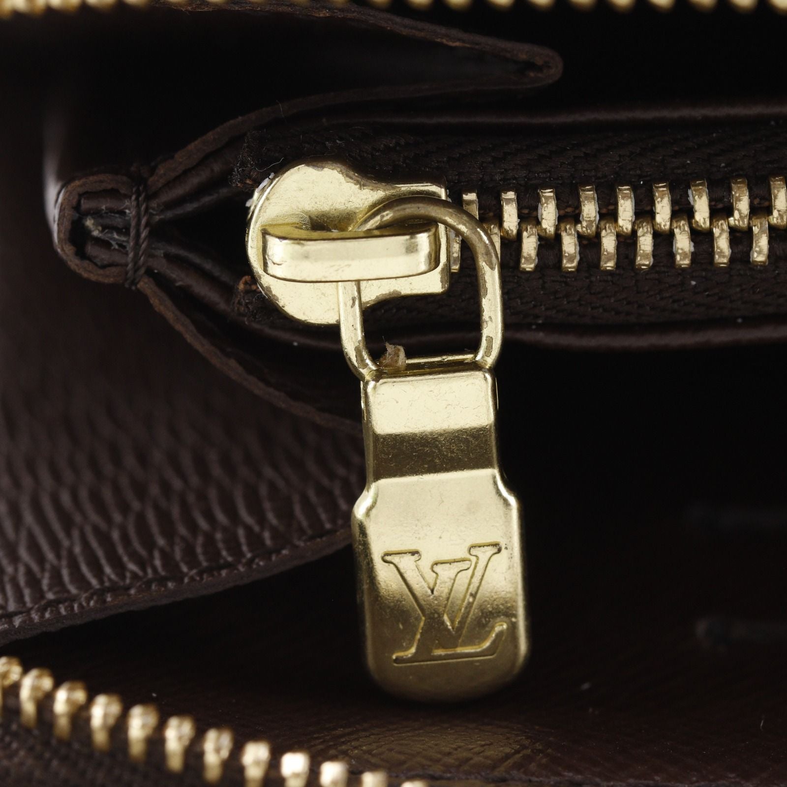 Louis Vuitton Porte-Monnaie Zip Around Damier Canvas Brown — view 9