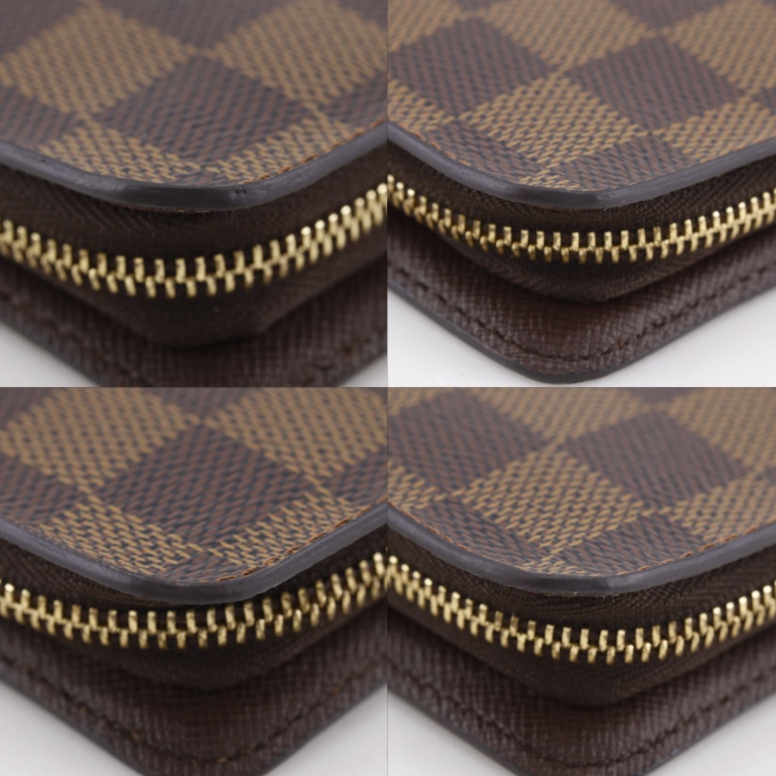 Louis Vuitton Porte-Monnaie Zip Around Damier Canvas Brown — view 4