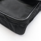 Prada Shoulder Bag Flap Black Nylon Saffiano Leather — view 5