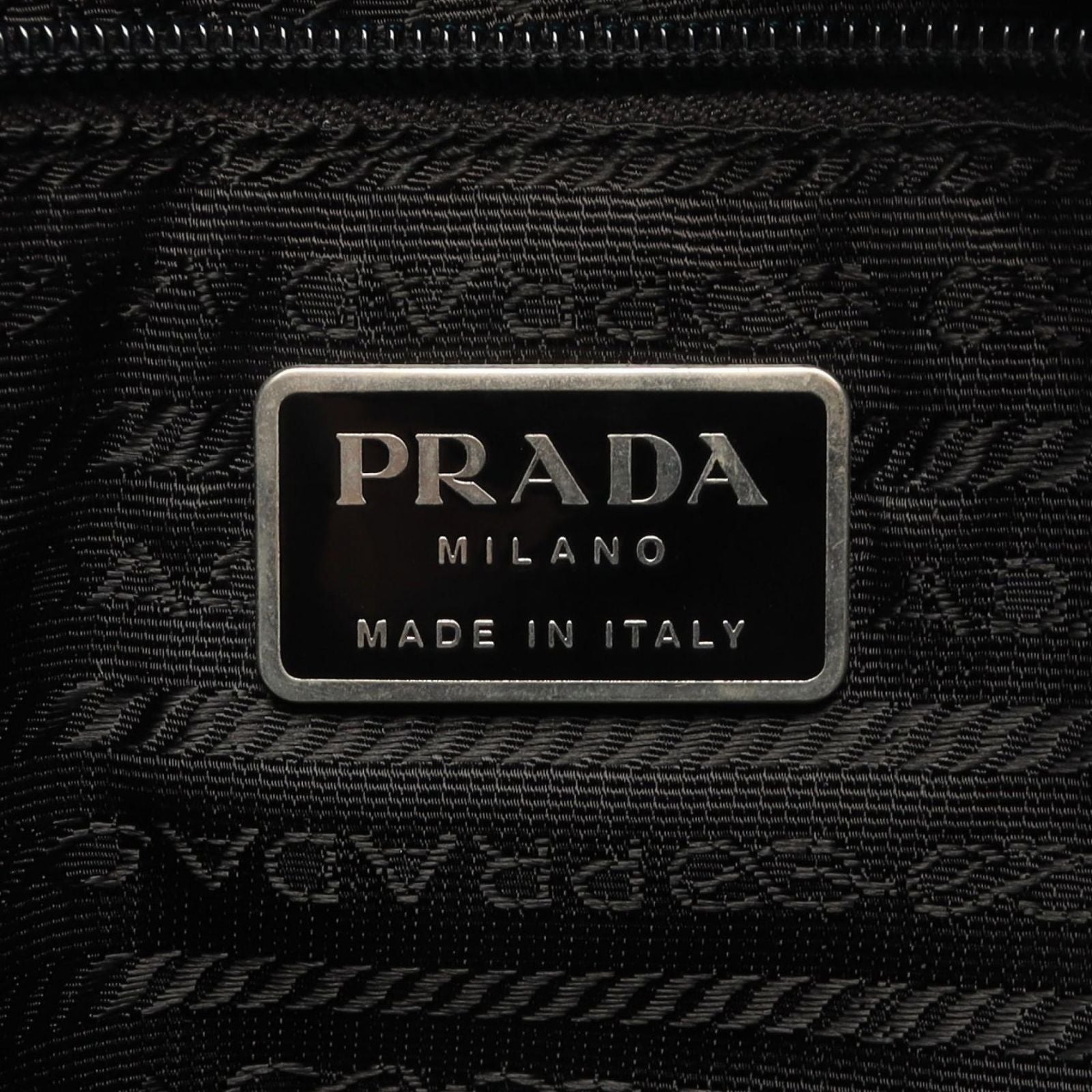 Prada Shoulder Bag Flap Black Nylon Saffiano Leather — view 4