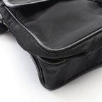 Prada Shoulder Bag Flap Black Nylon Saffiano Leather — view 6