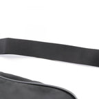 Prada Shoulder Bag Triangle Logo Black Nylon Saffiano Leather — view 9