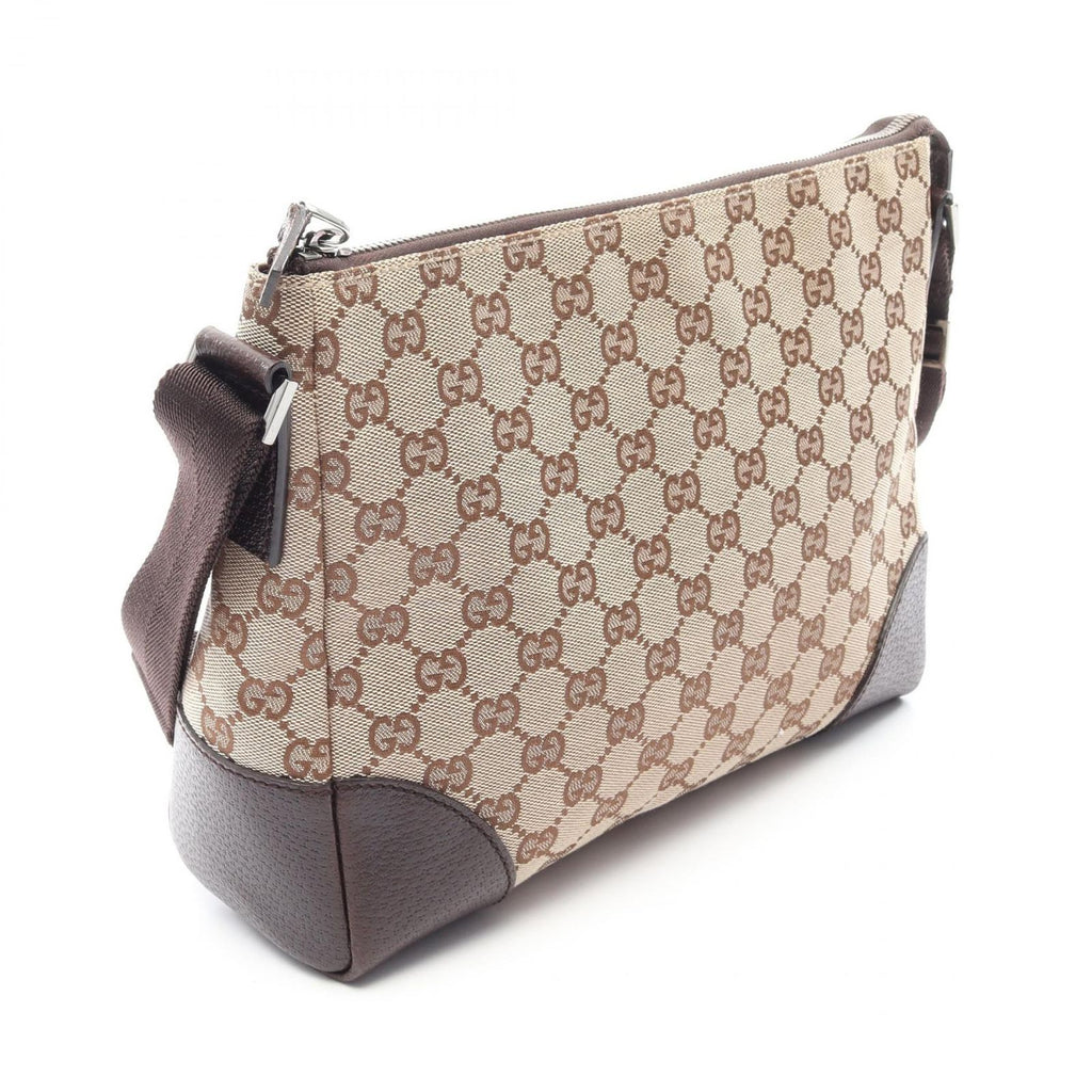 Gucci Shoulder Bag GG Canvas Beige Dark Brown — view 2