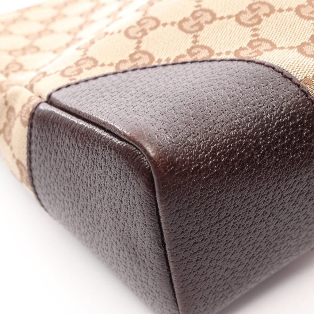 Gucci Shoulder Bag GG Canvas Beige Dark Brown — view 6