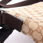 Gucci Shoulder Bag GG Canvas Beige Dark Brown — view 9