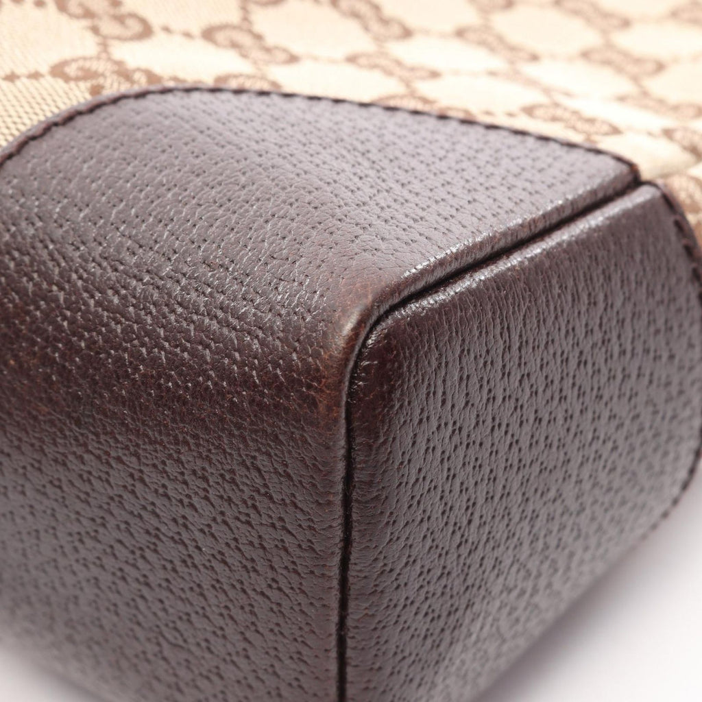 Gucci Shoulder Bag GG Canvas Beige Dark Brown — view 5