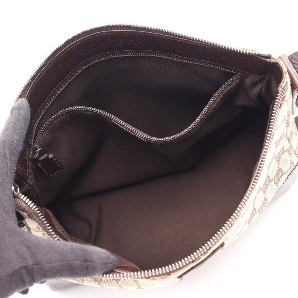 Gucci Shoulder Bag GG Canvas Beige Dark Brown — view 3