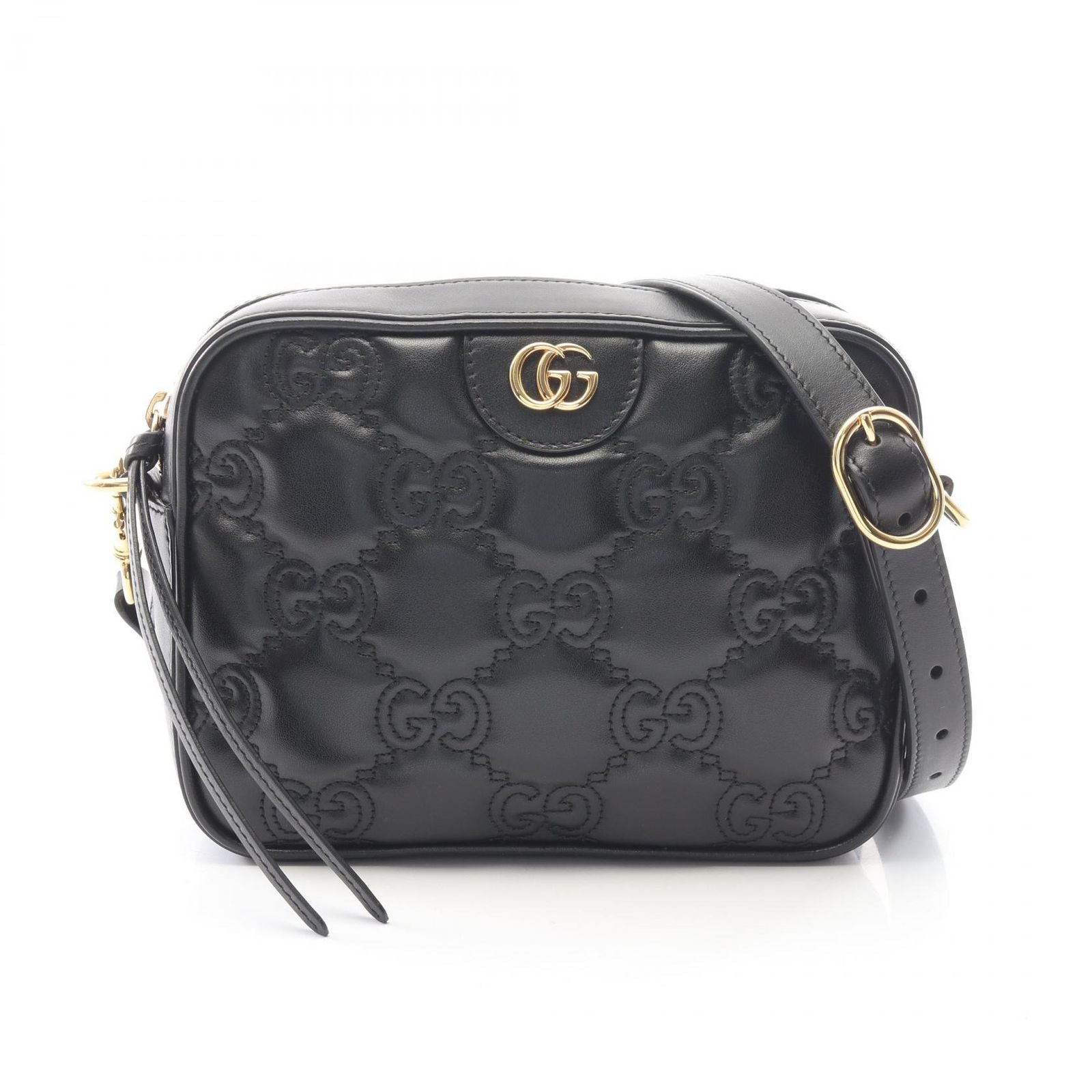 Gucci Shoulder Bag GG Matelasse Small Black Leather