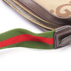 Gucci Shoulder Bag Jumbo GG Beige Brown Canvas Leather — view 7