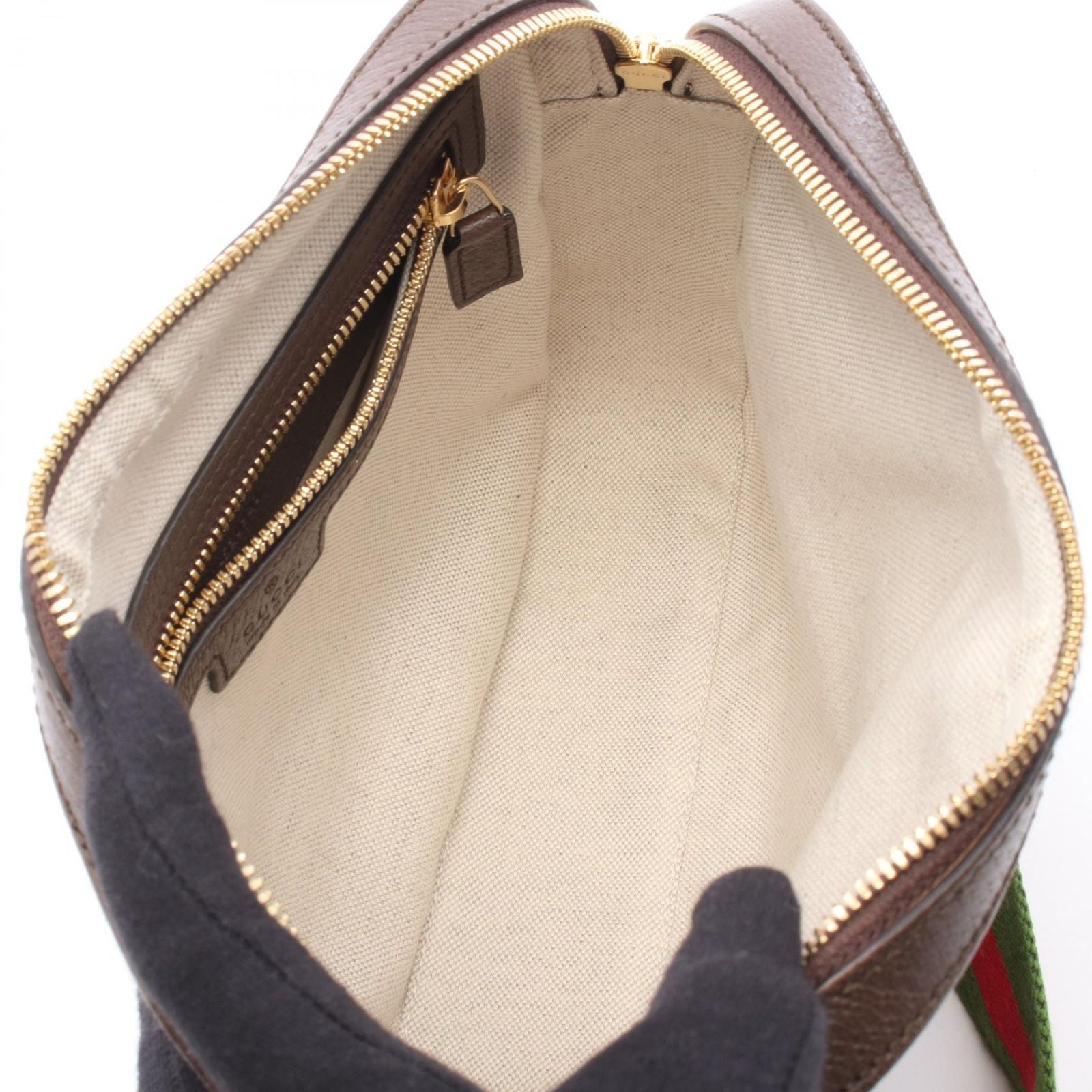 Gucci Shoulder Bag Jumbo GG Beige Brown Canvas Leather — view 3
