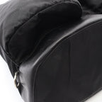 Prada Backpack Line Angle Logo Black Nylon Saffiano Leather — view 6