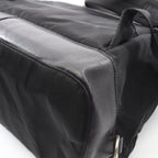 Prada Backpack Line Angle Logo Black Nylon Saffiano Leather — view 5