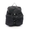 Prada Backpack Line Angle Logo Black Nylon Saffiano Leather