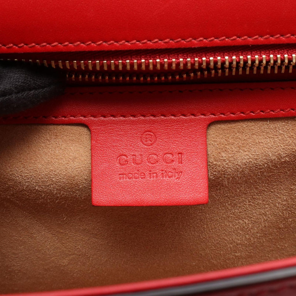 Gucci Shoulder Bag Sylvie Small Web Line Red Leather 2-Way — view 4