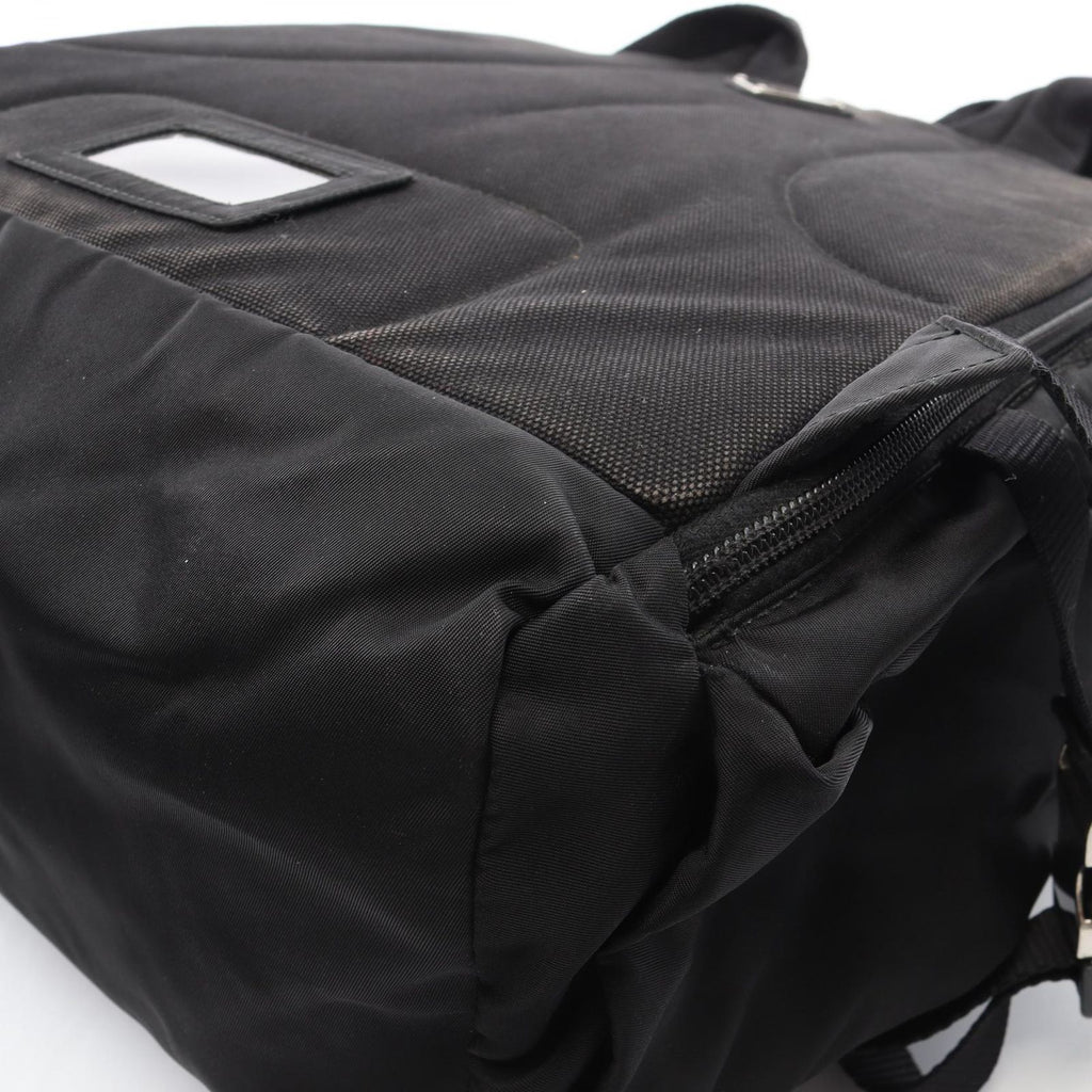 Prada Backpack Triangle Logo Black Nylon — view 5