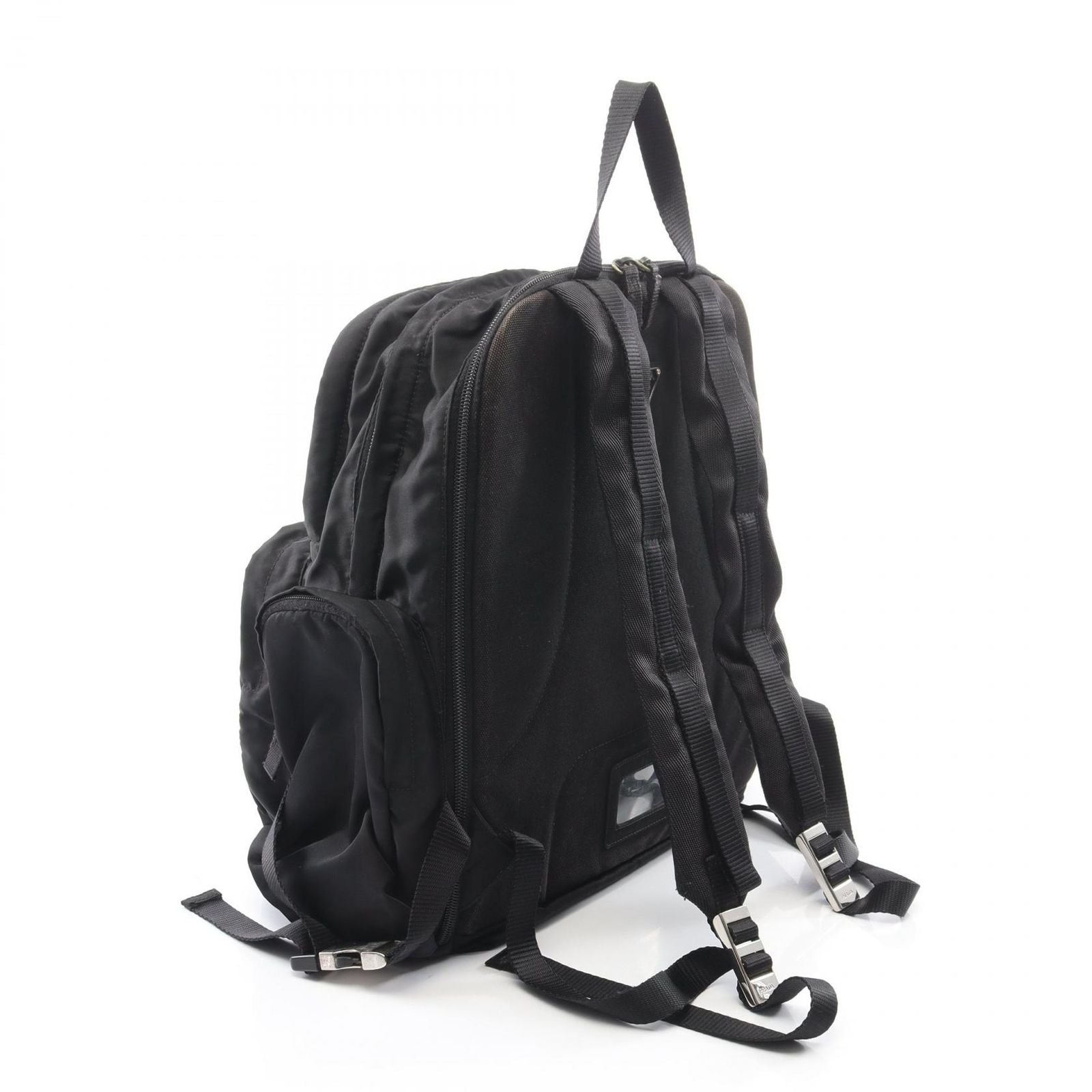 Prada Backpack Triangle Logo Black Nylon — view 2