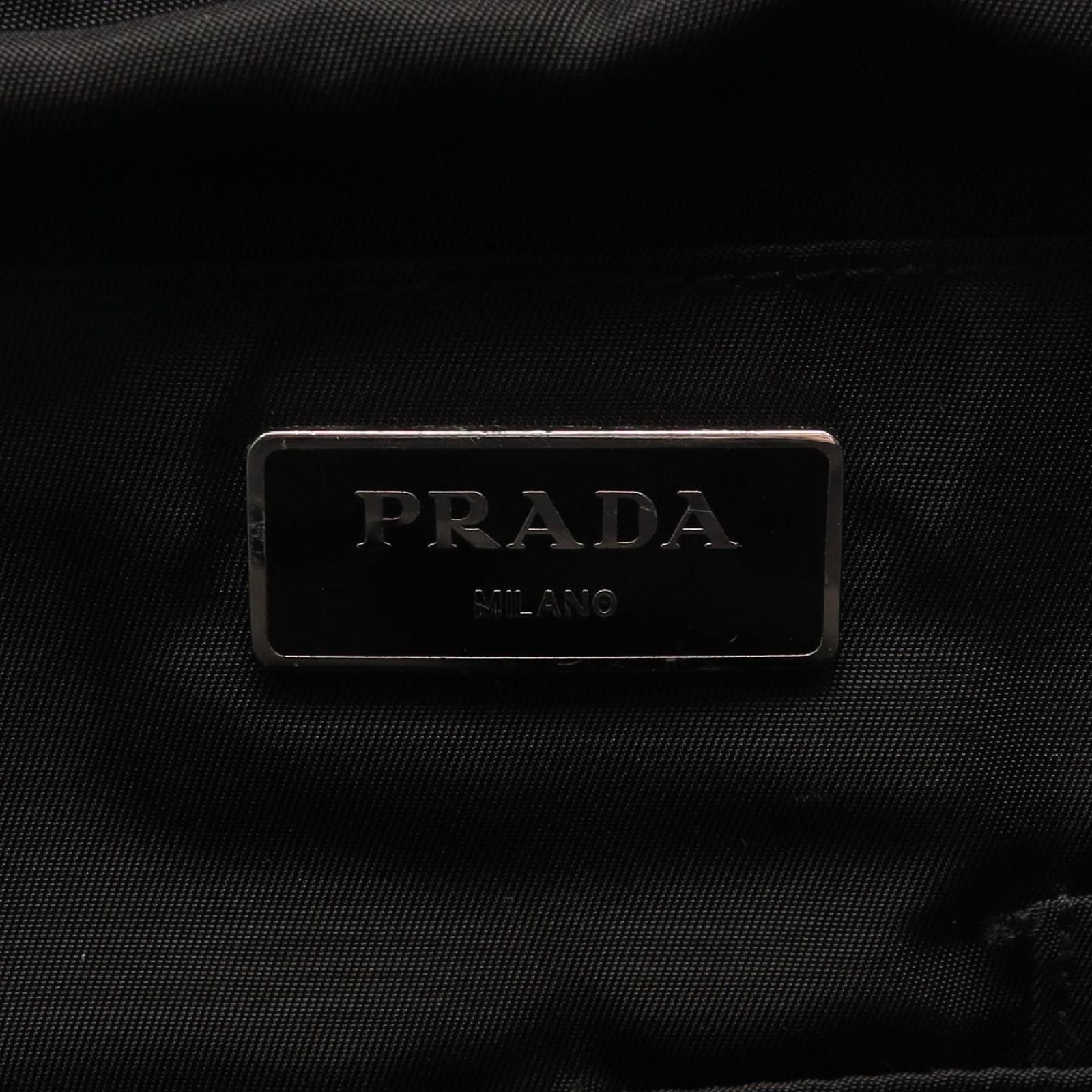 Prada Backpack Triangle Logo Black Nylon — view 4