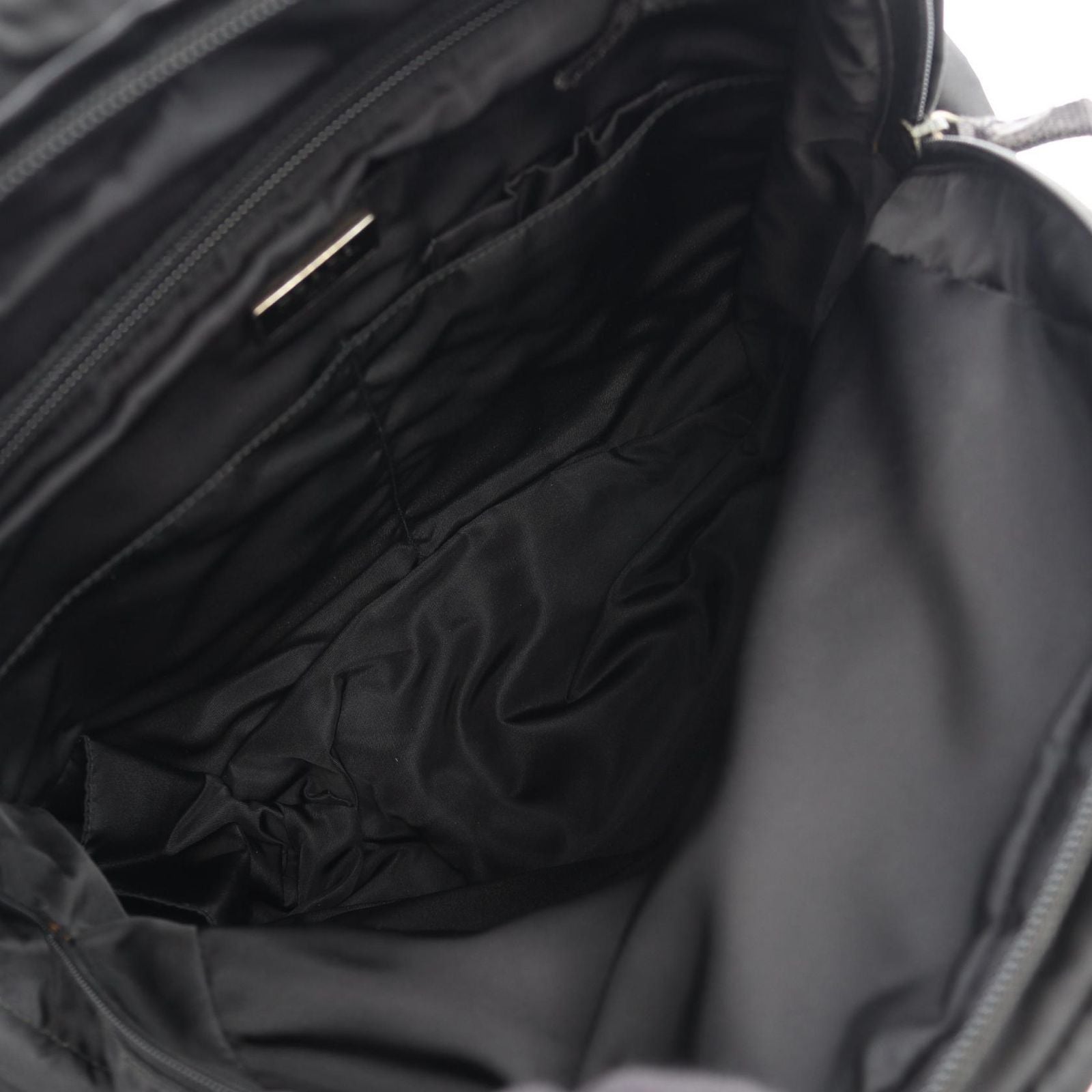 Prada Backpack Triangle Logo Black Nylon — view 3