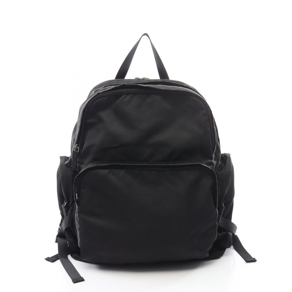 Prada Backpack Triangle Logo Black Nylon