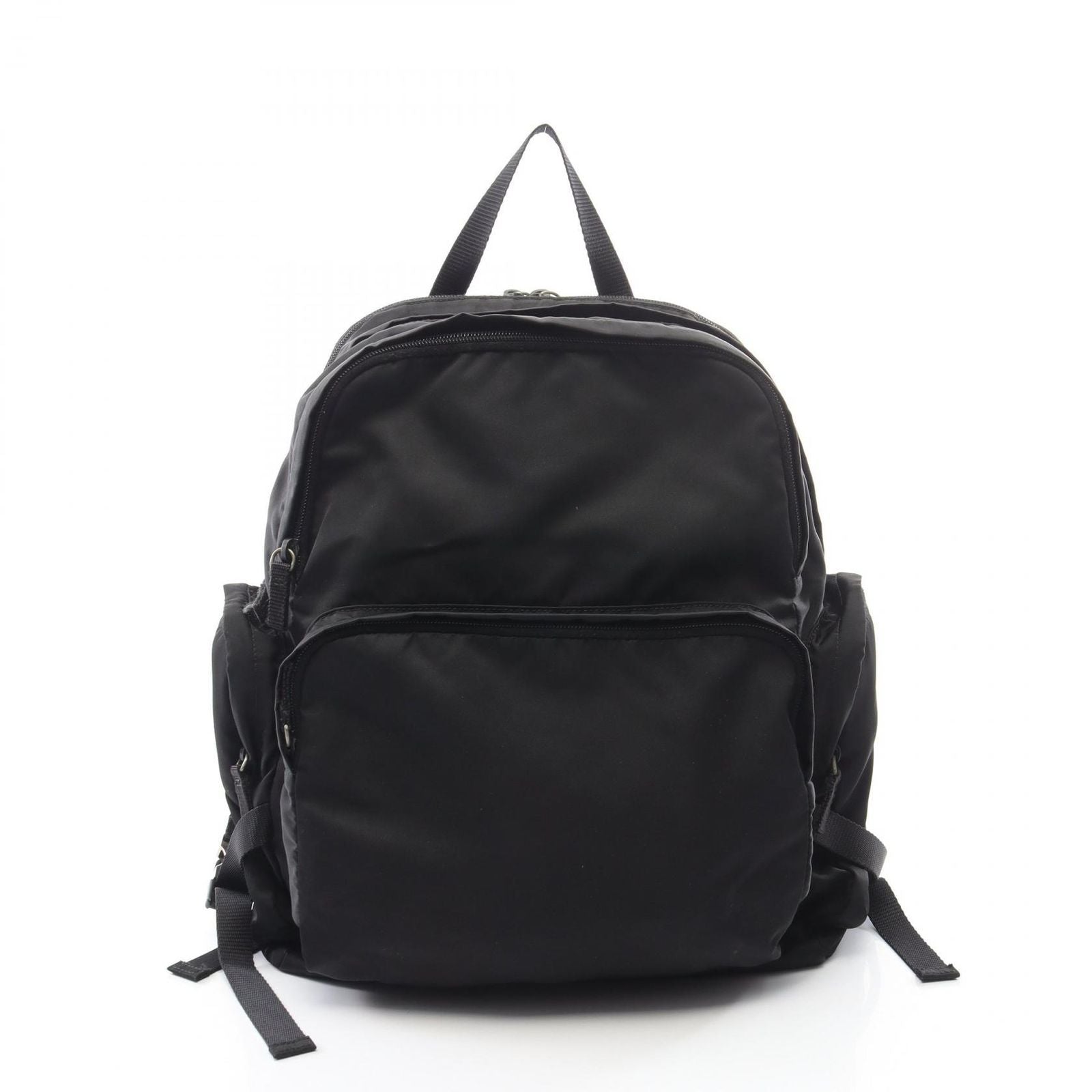 Prada Backpack Triangle Logo Black Nylon
