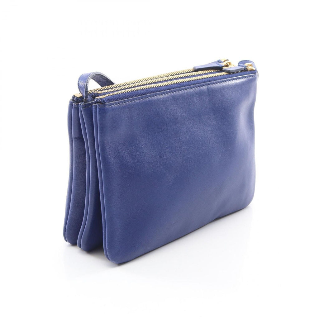 Celine Shoulder Bag Trio Small Blue Leather — view 2
