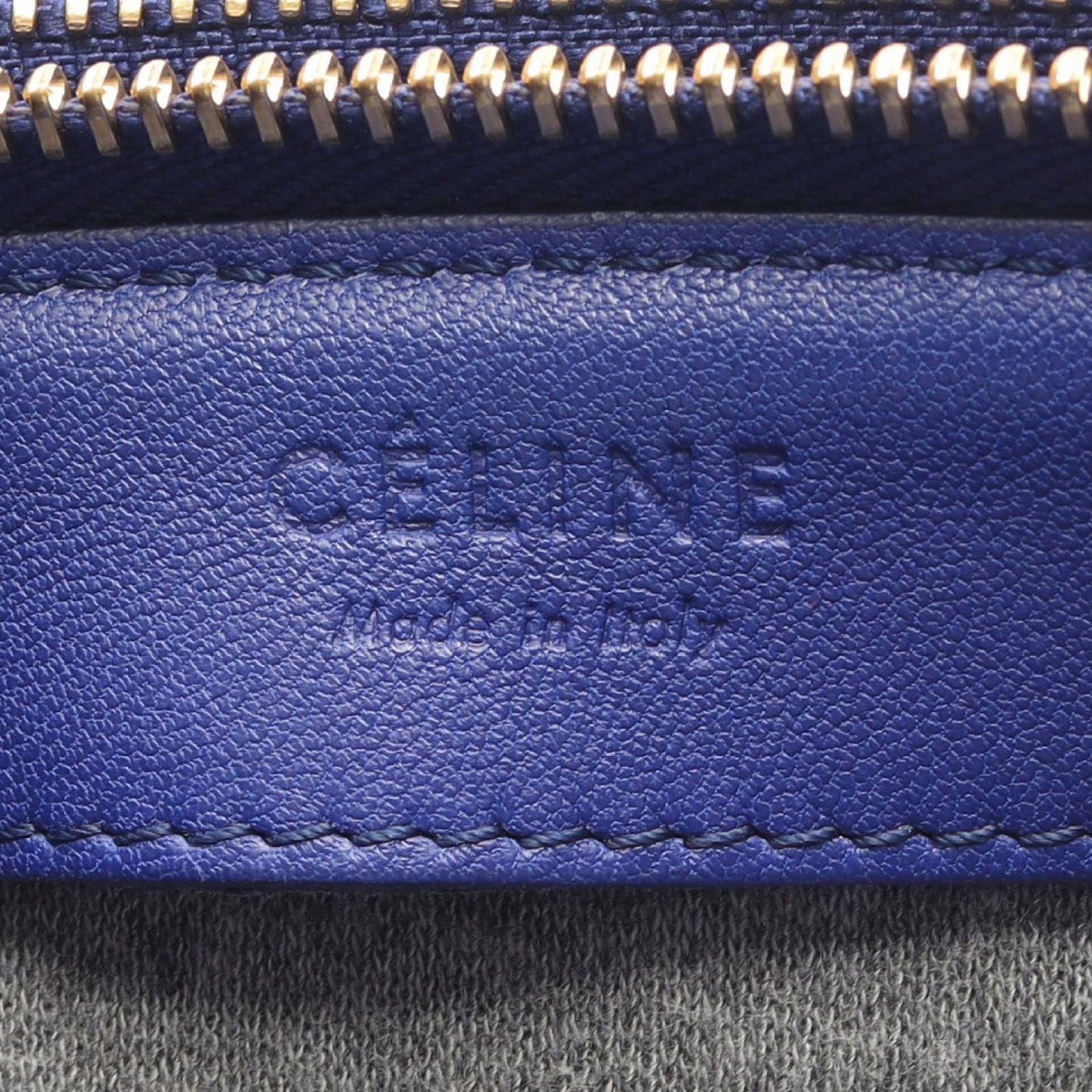 Celine Shoulder Bag Trio Small Blue Leather — view 4
