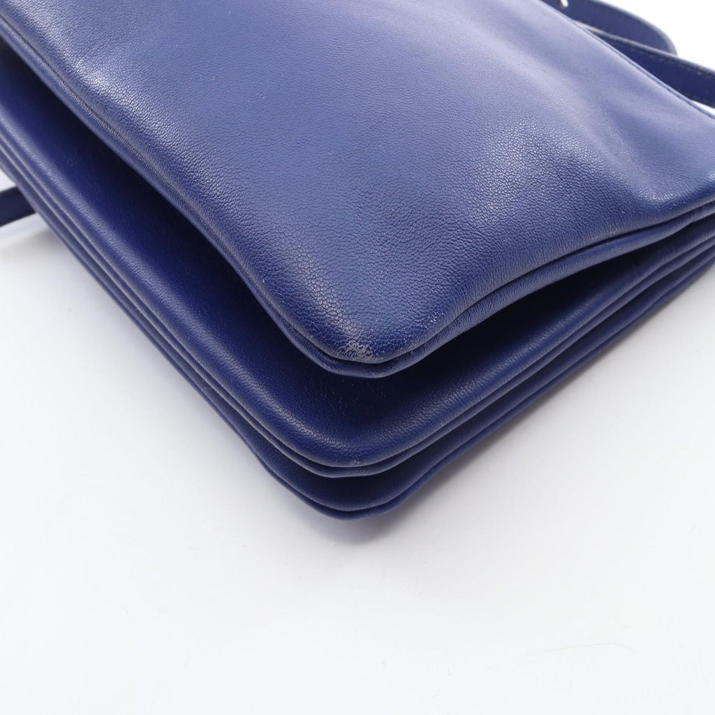 Celine Shoulder Bag Trio Small Blue Leather — view 5