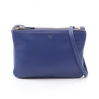 Celine Shoulder Bag Trio Small Blue Leather