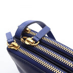 Celine Shoulder Bag Trio Small Blue Leather — view 9