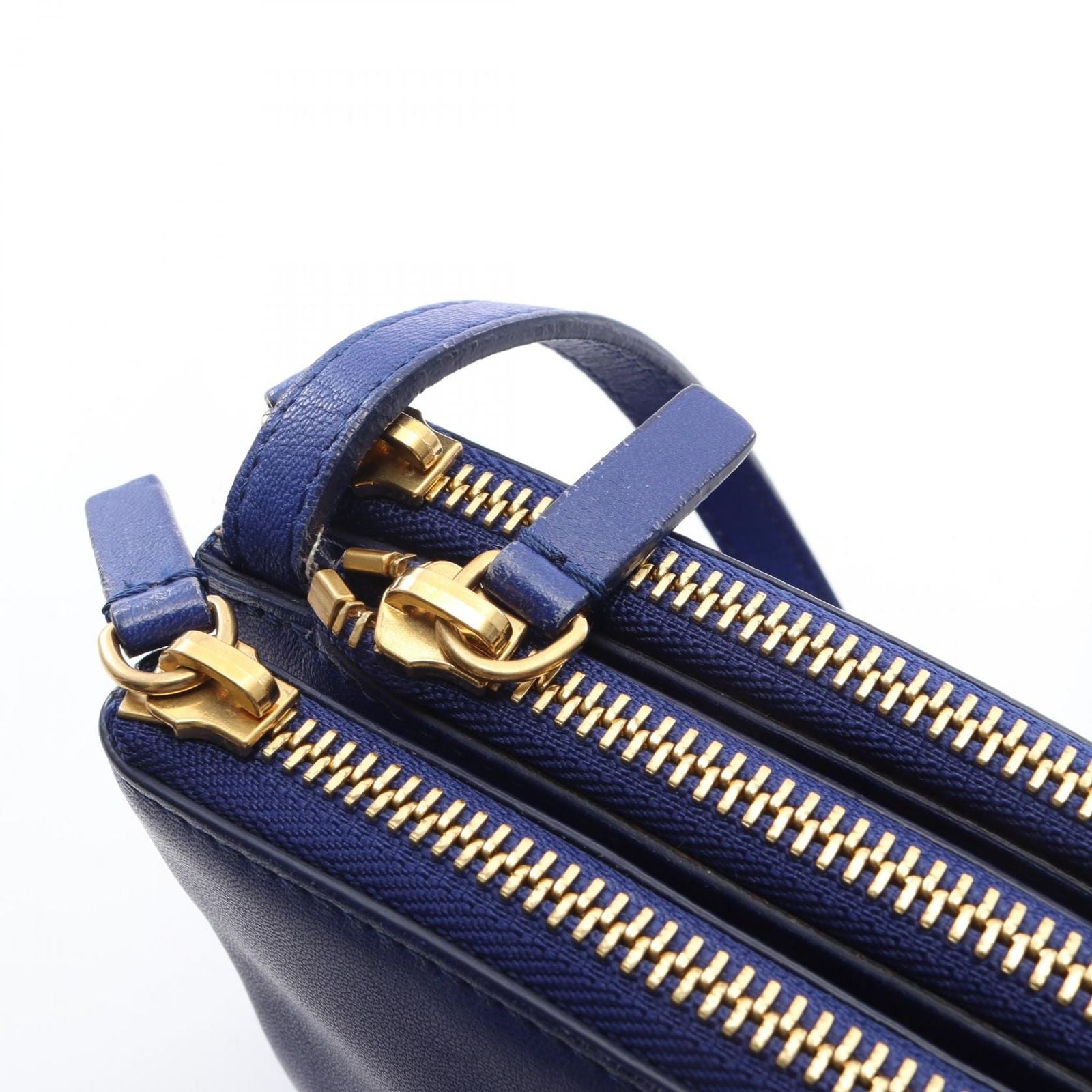 Celine Shoulder Bag Trio Small Blue Leather — view 9