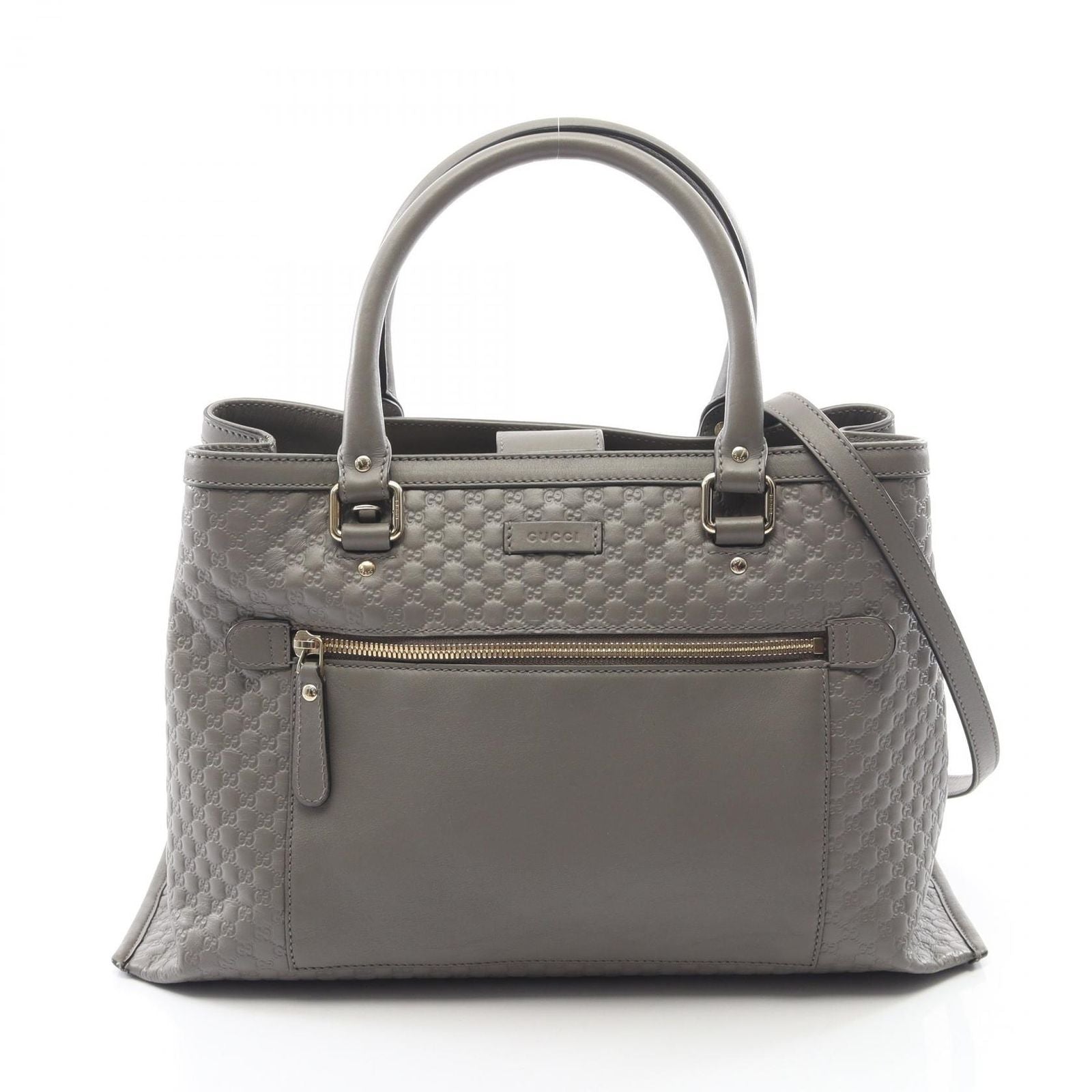 Gucci Micro Guccissima 2-Way Gray Leather Guccissima Shoulder