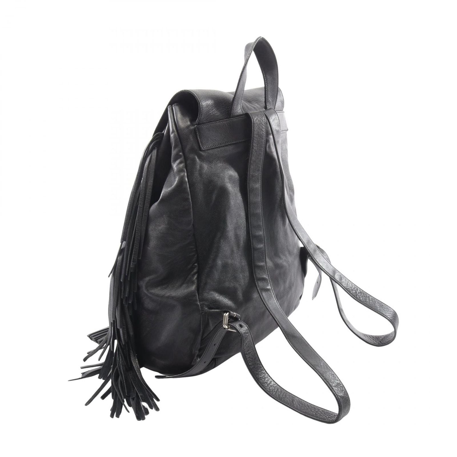 Saint Laurent Paris Backpack Festival Fringe Black Leather — view 2