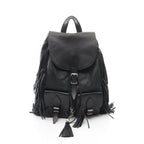 Saint Laurent Paris Backpack Festival Fringe Black Leather