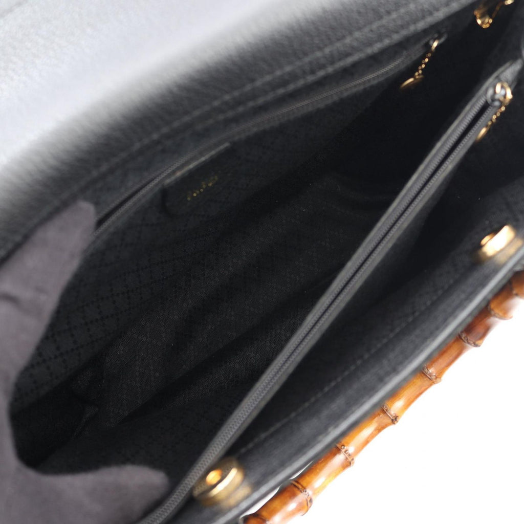 Gucci Bamboo 2-Way 002 125 Black Leather Shoulder — view 3