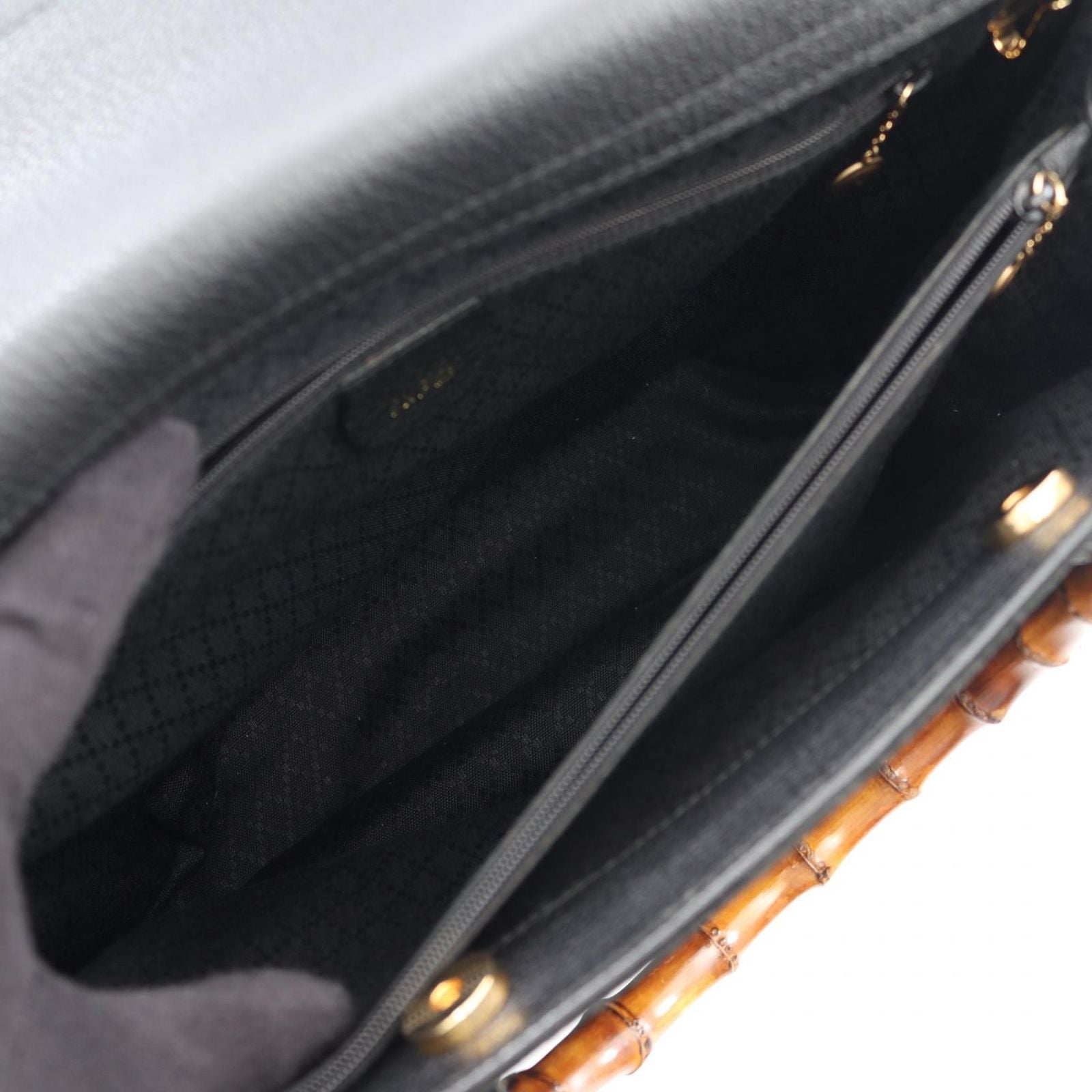 Gucci Bamboo 2-Way 002 125 Black Leather Shoulder — view 3