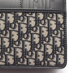 Dior Shoulder Bag 30 Montaigne Oblique Navy Canvas Leather — view 9