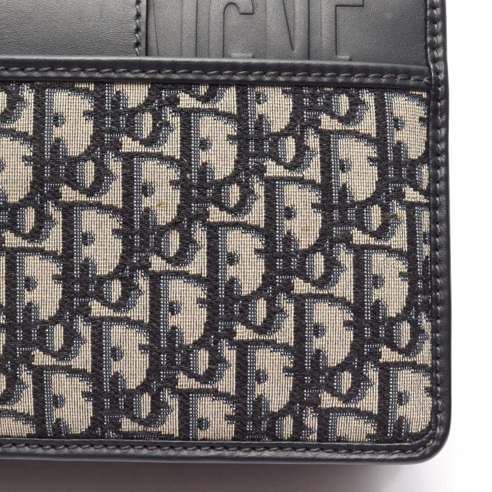 Dior Shoulder Bag 30 Montaigne Oblique Navy Canvas Leather — view 9