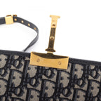 Dior Shoulder Bag 30 Montaigne Oblique Navy Canvas Leather — view 7