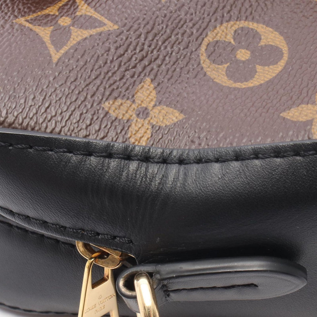 Louis Vuitton Shoulder Bag Saintonge Noir Canvas Leather — view 6
