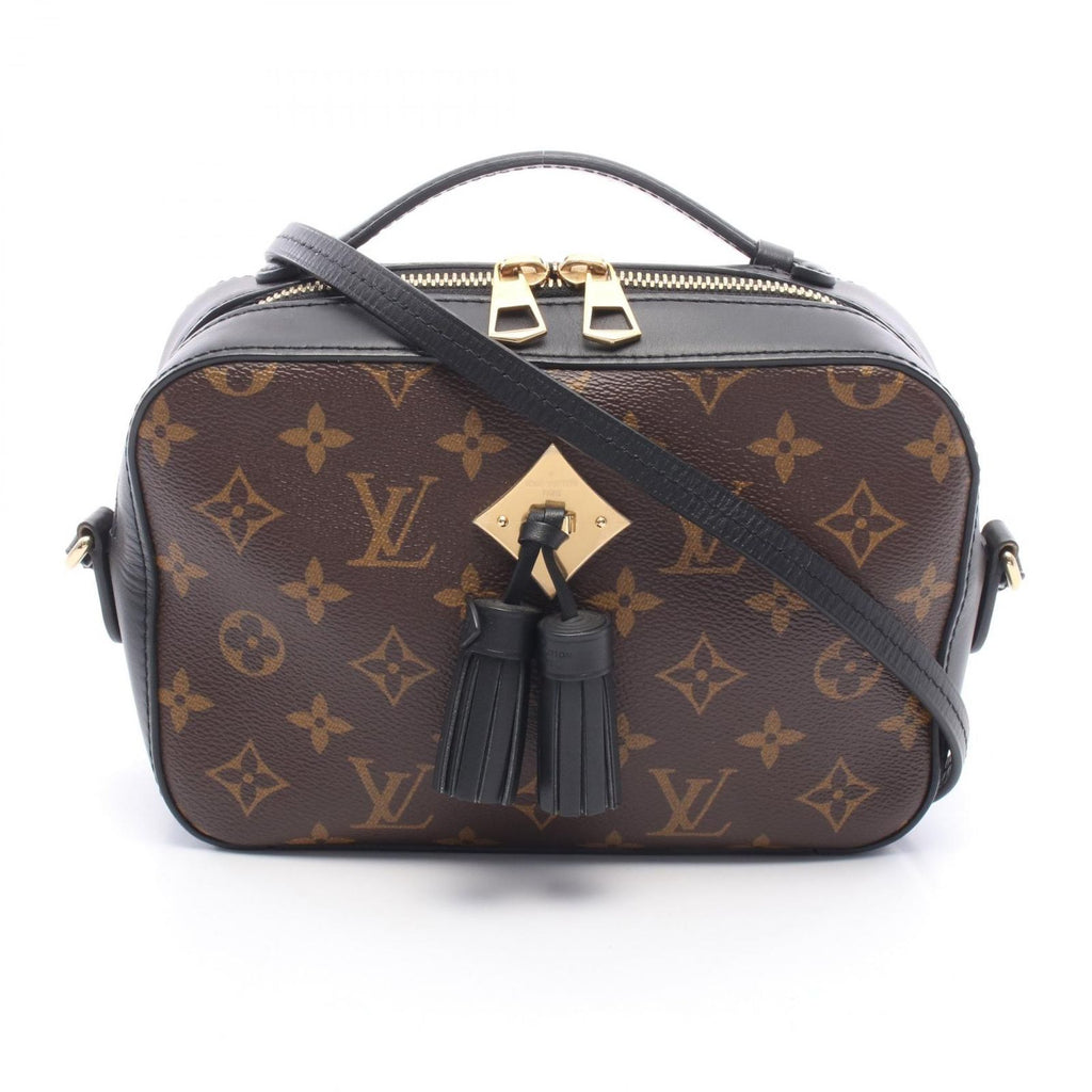 Louis Vuitton Shoulder Bag Saintonge Noir Canvas Leather